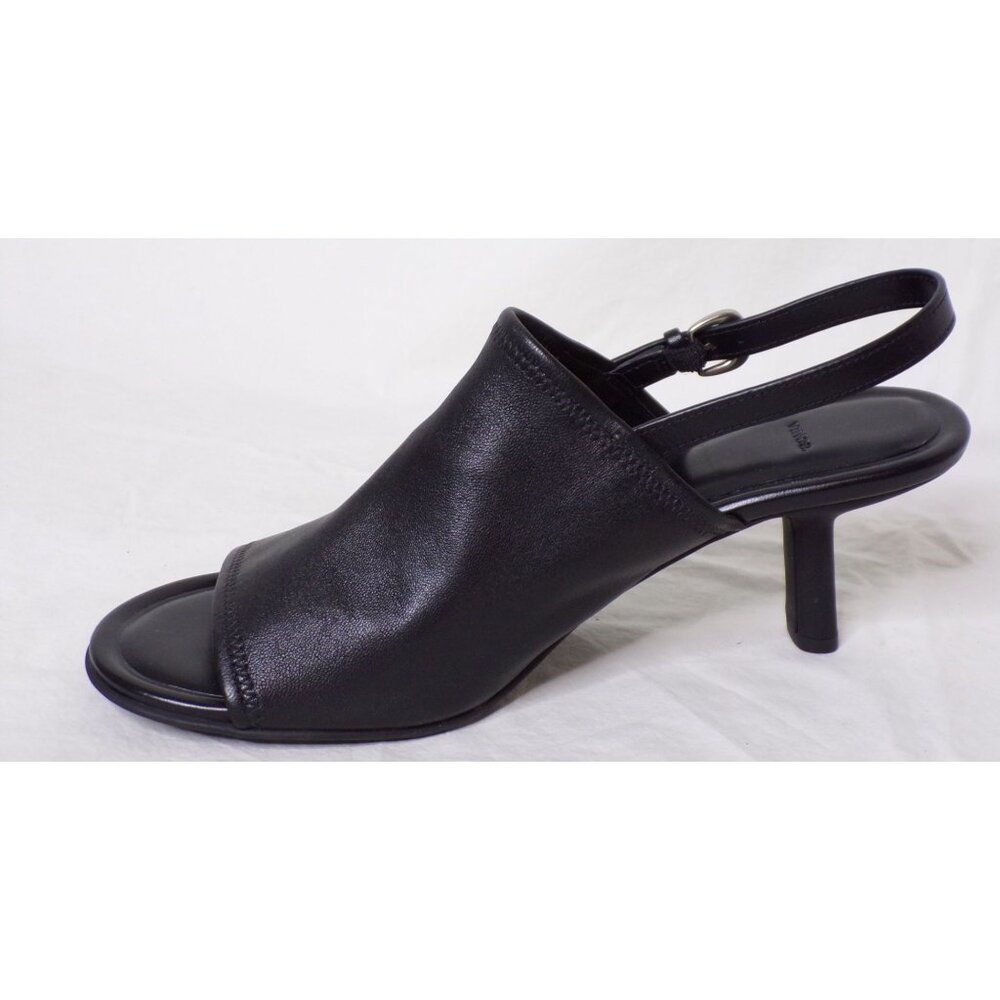 🆕VINCE Jana Slingback Heels Shoe Leather 9 Black - Picture 10 of 13